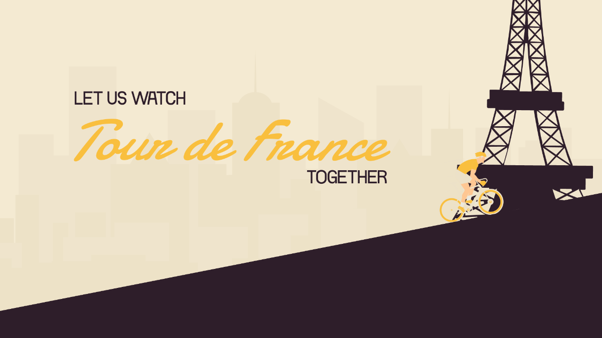 Free Tour de France Invitation Background Template