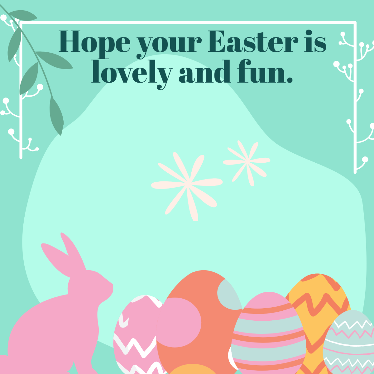 Easter Wishes Vector Template