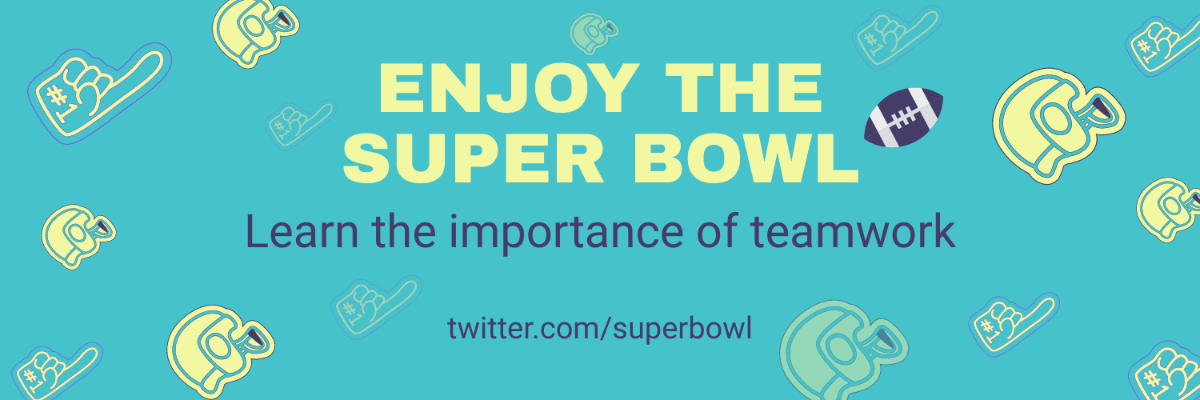 Super Bowl Twitter Banner Template