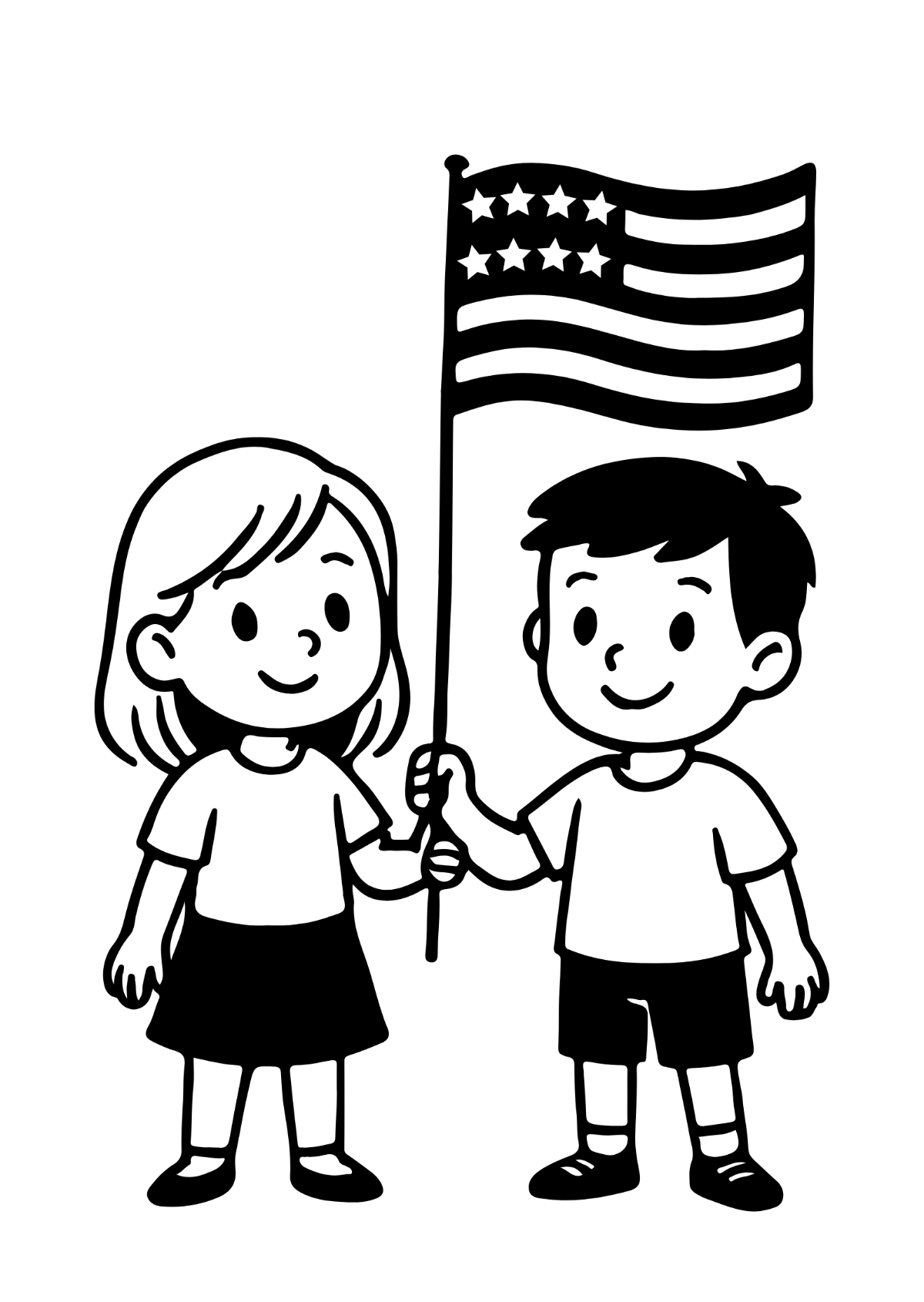 Free Patriots' Day Cartoon Drawing Template to Edit Online
