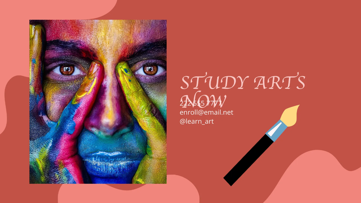 Free Professional Art Presentation Template to Edit Online