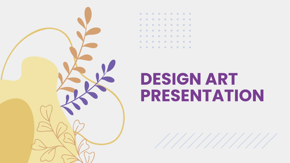 Free Design Art Presentation Template to Edit Online