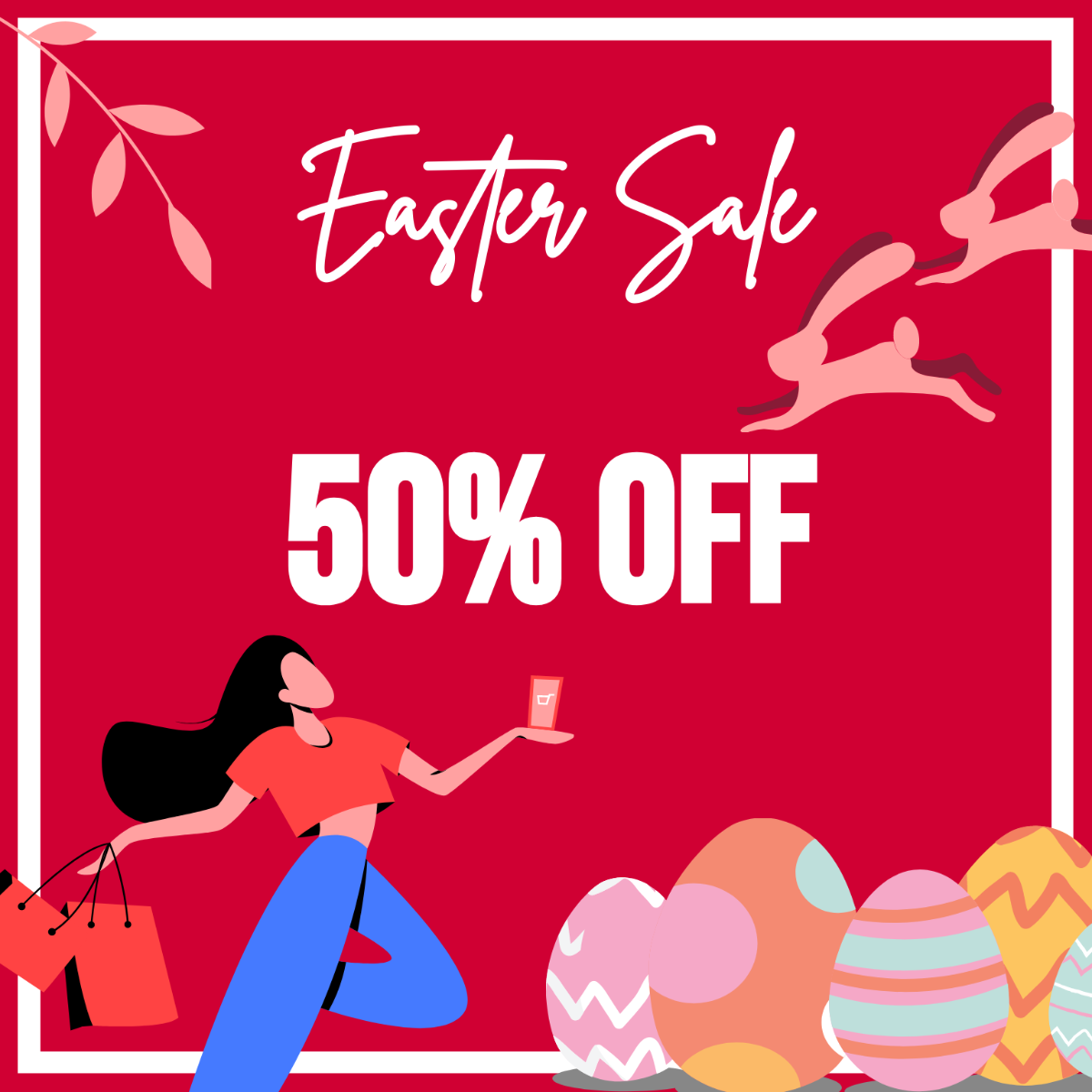 Free Easter Sale Vector Template