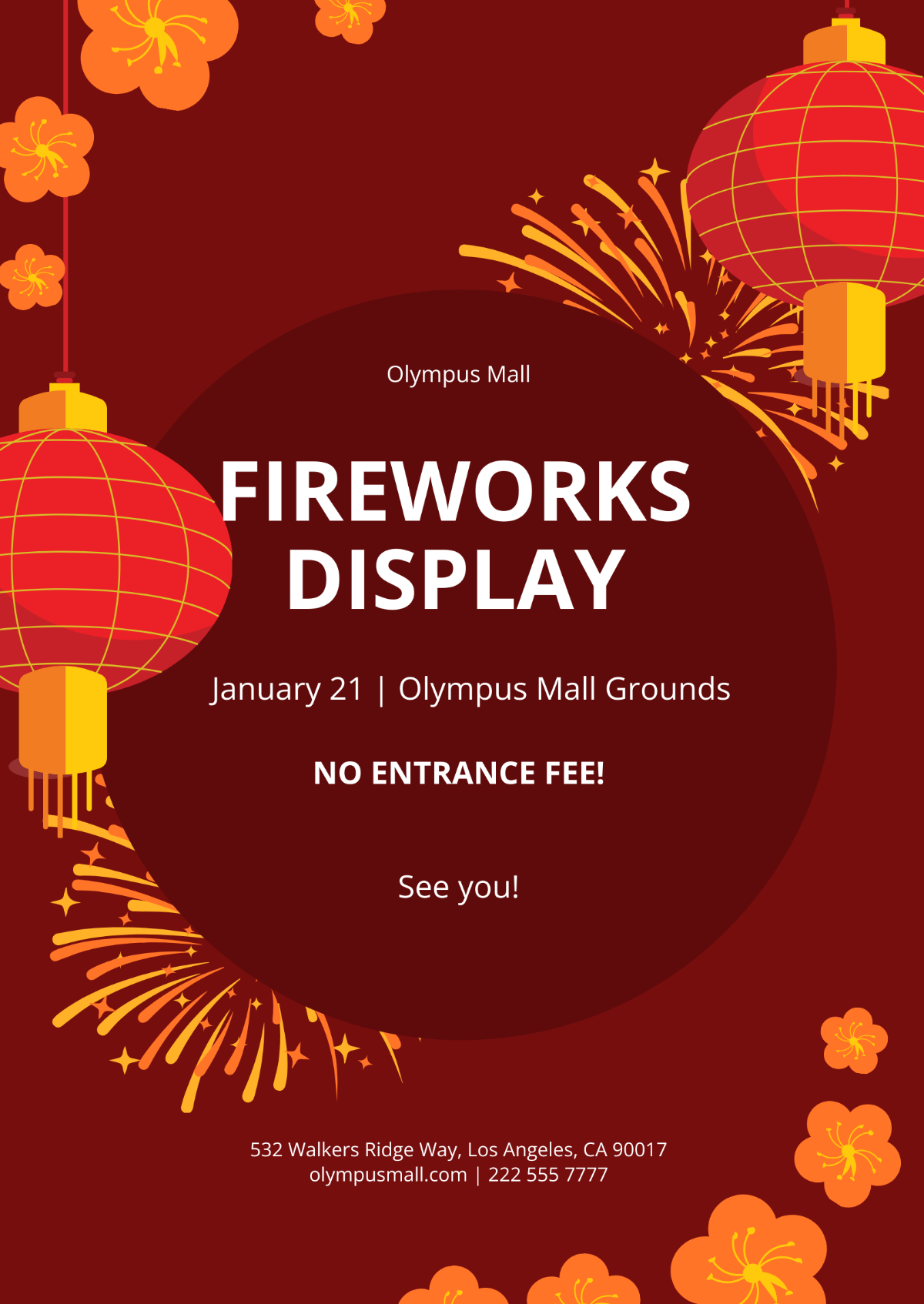 Chinese New Year Event Flyer Template - Edit Online & Download