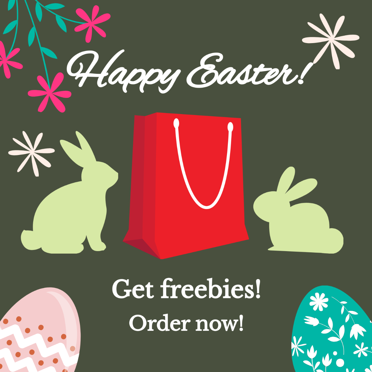 Easter Promotion Vector Template