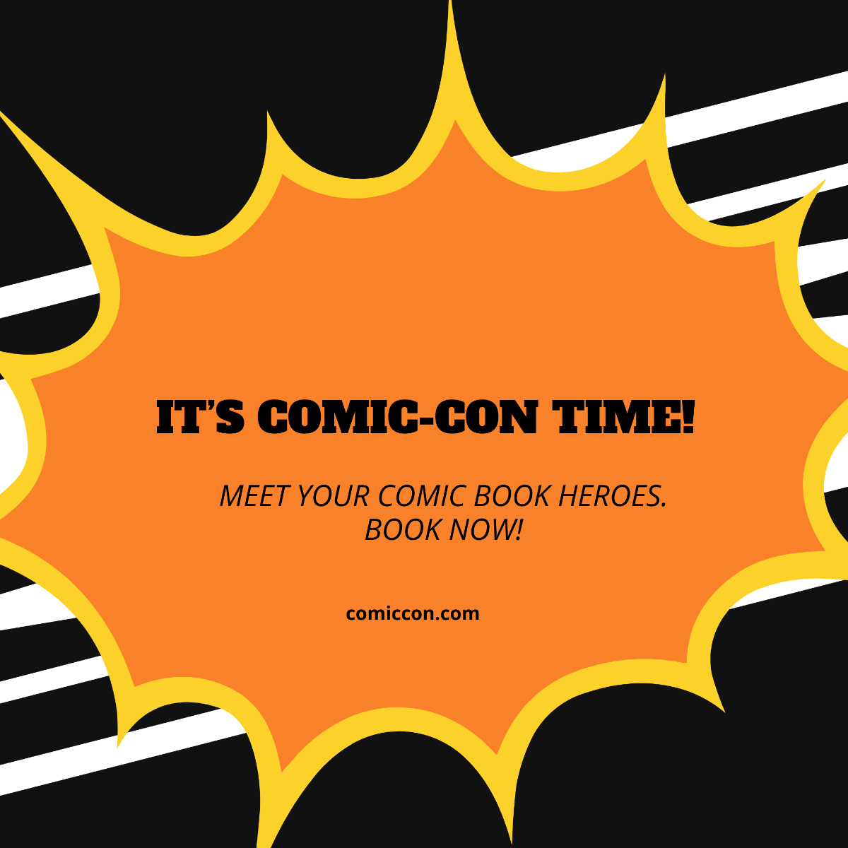 Comic-Con Flyer Vector Template