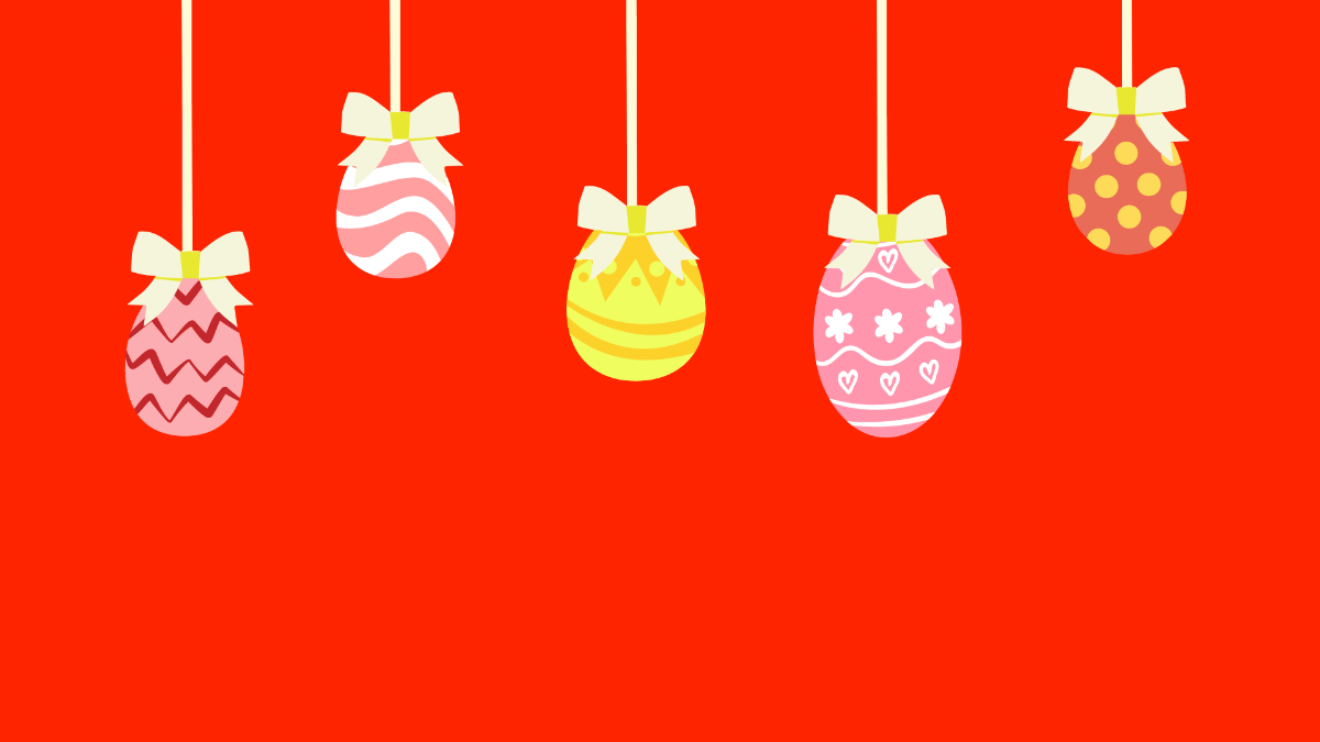 Easter Red Background Template