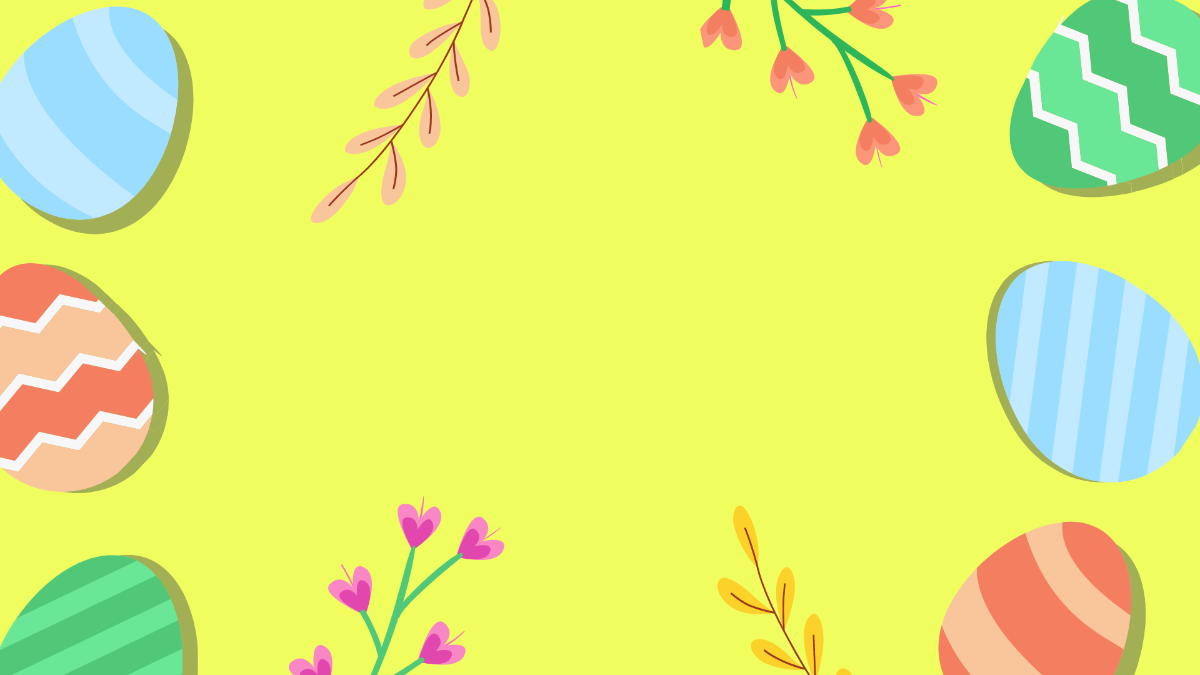 Free Easter Yellow Background Template