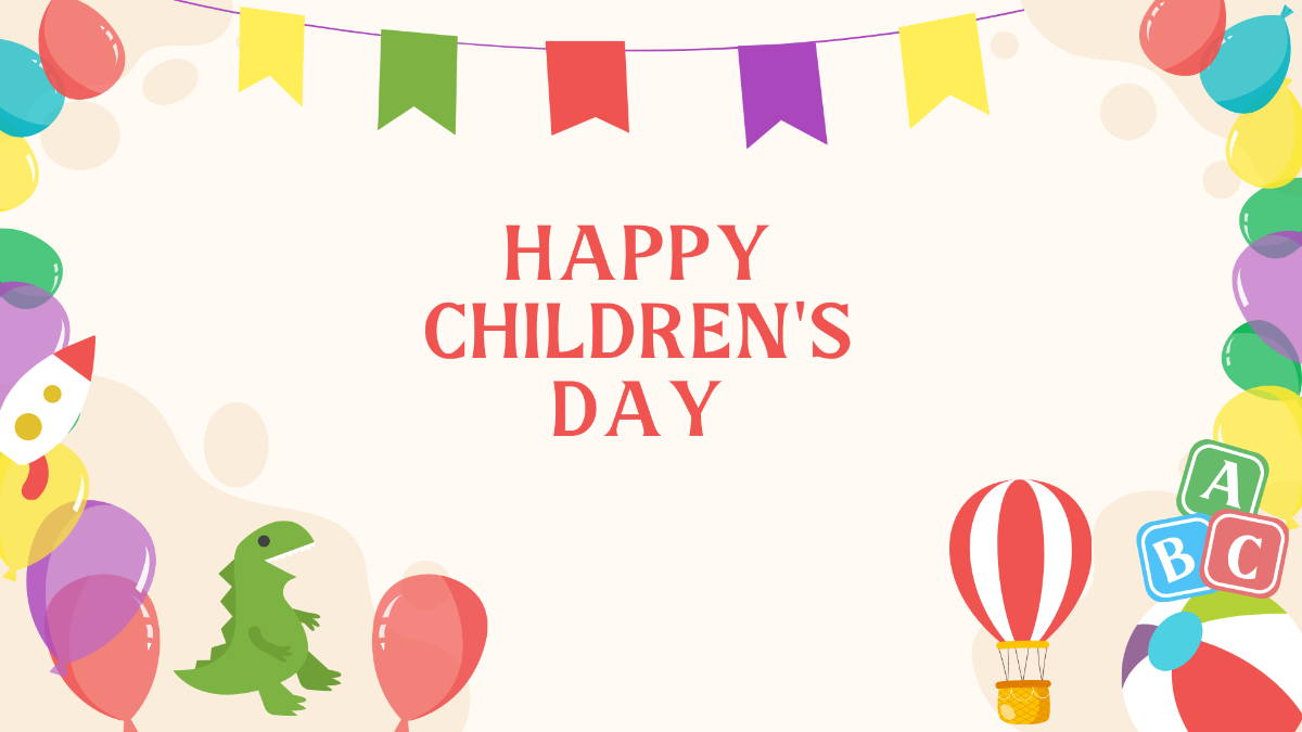 Children's Day Image Background Template
