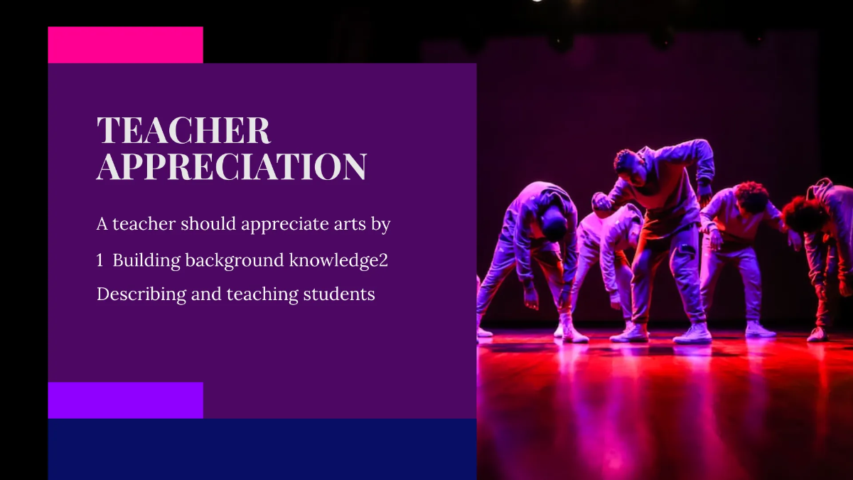 Free Performing Arts Center Presentation Template to Edit Online