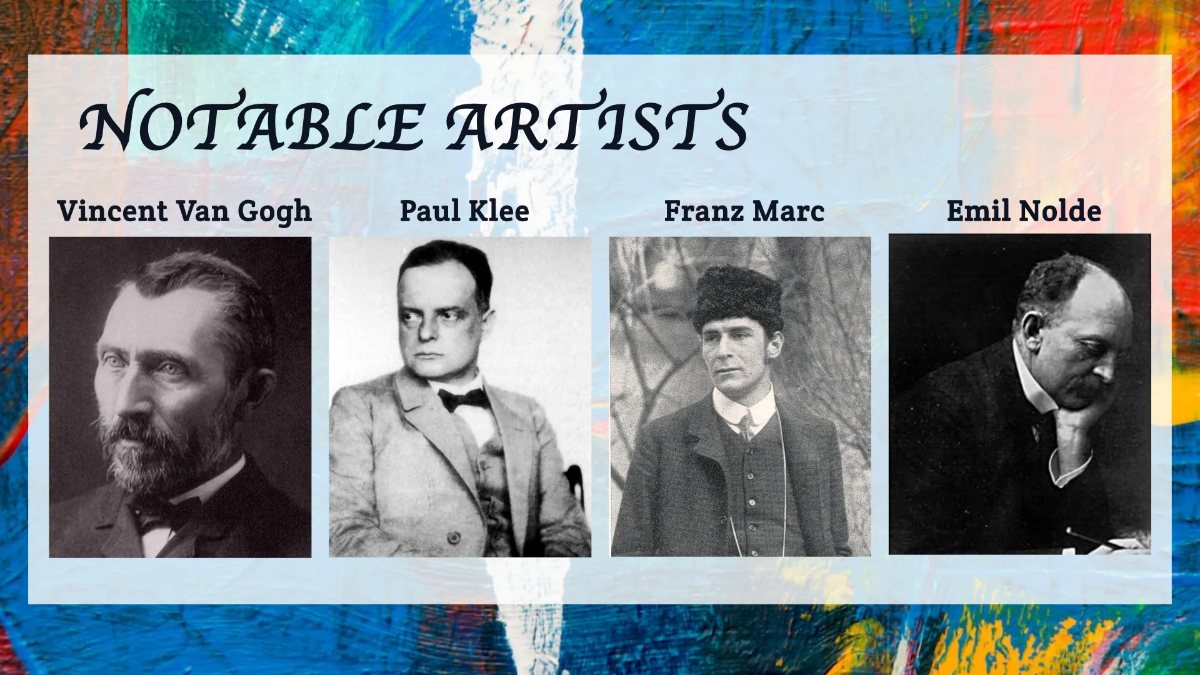 Free Expressionist Art Workshop Presentation Template to Edit Online