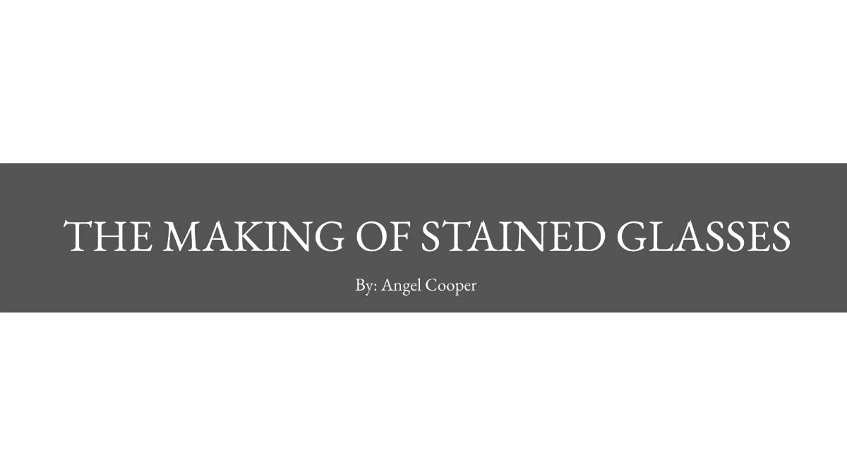 Free Glass Arts Technician Presentation Template to Edit Online