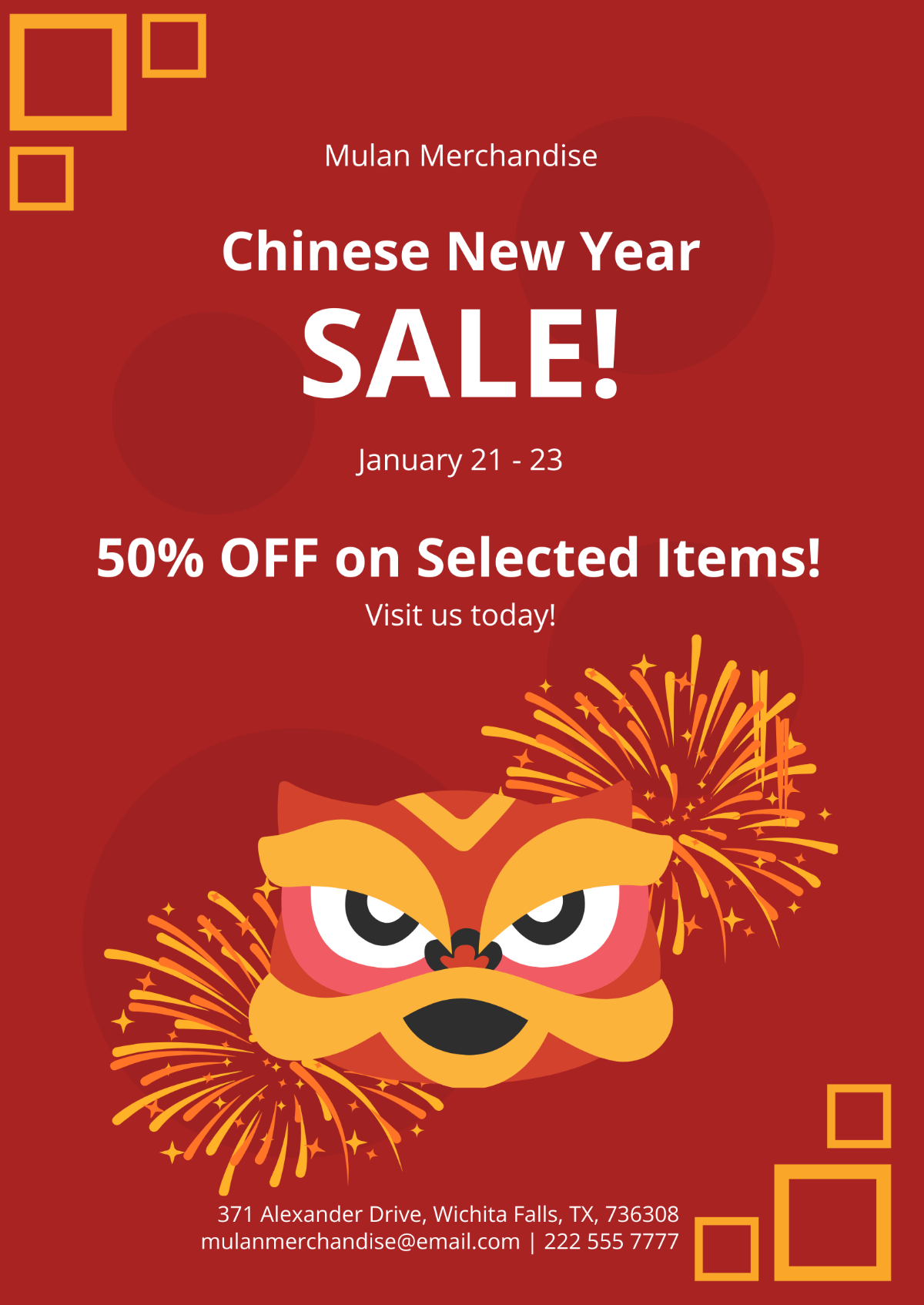 Sale Chinese New Year Flyer