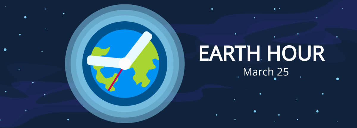 Free Earth Hour Banner Template