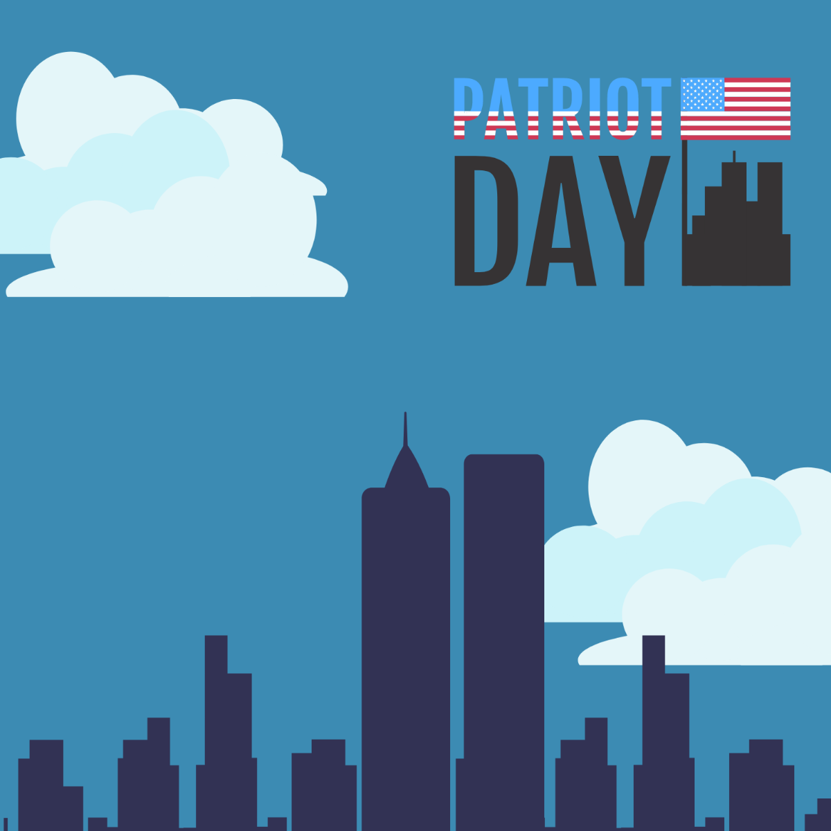 Patriots' Day Design Vector Template