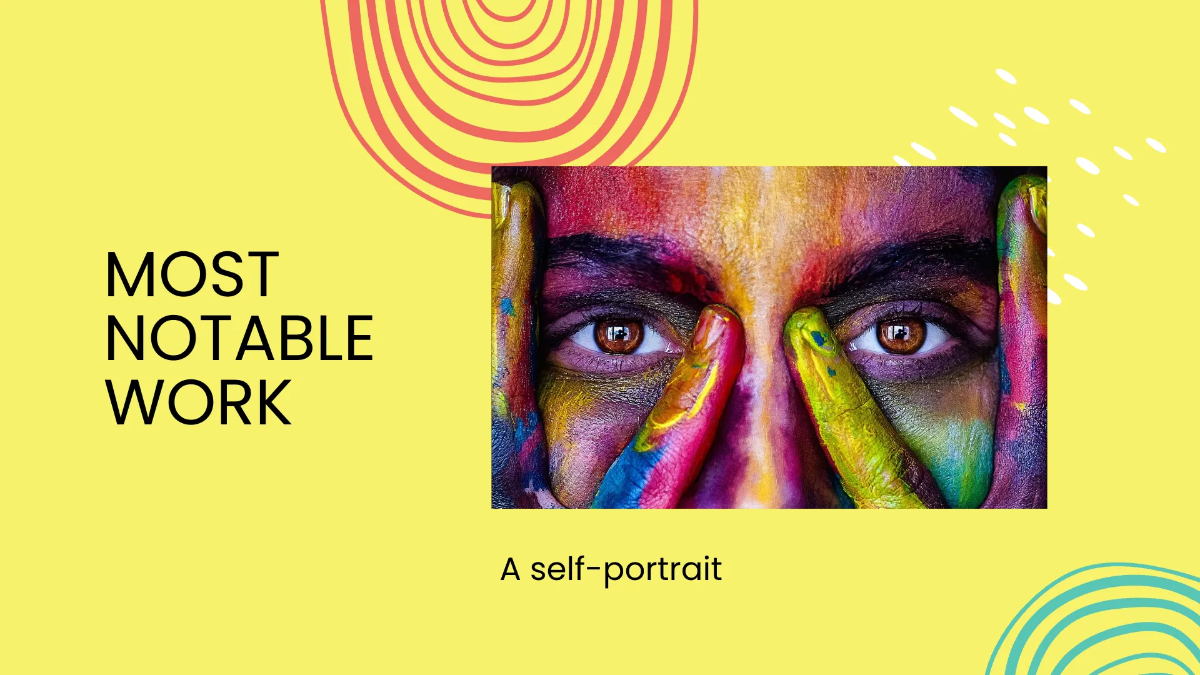 Free One Line Artist Portfolio Presentation Template to Edit Online