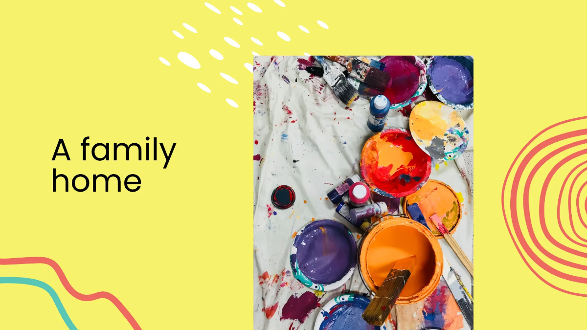 Free One Line Artist Portfolio Presentation Template to Edit Online