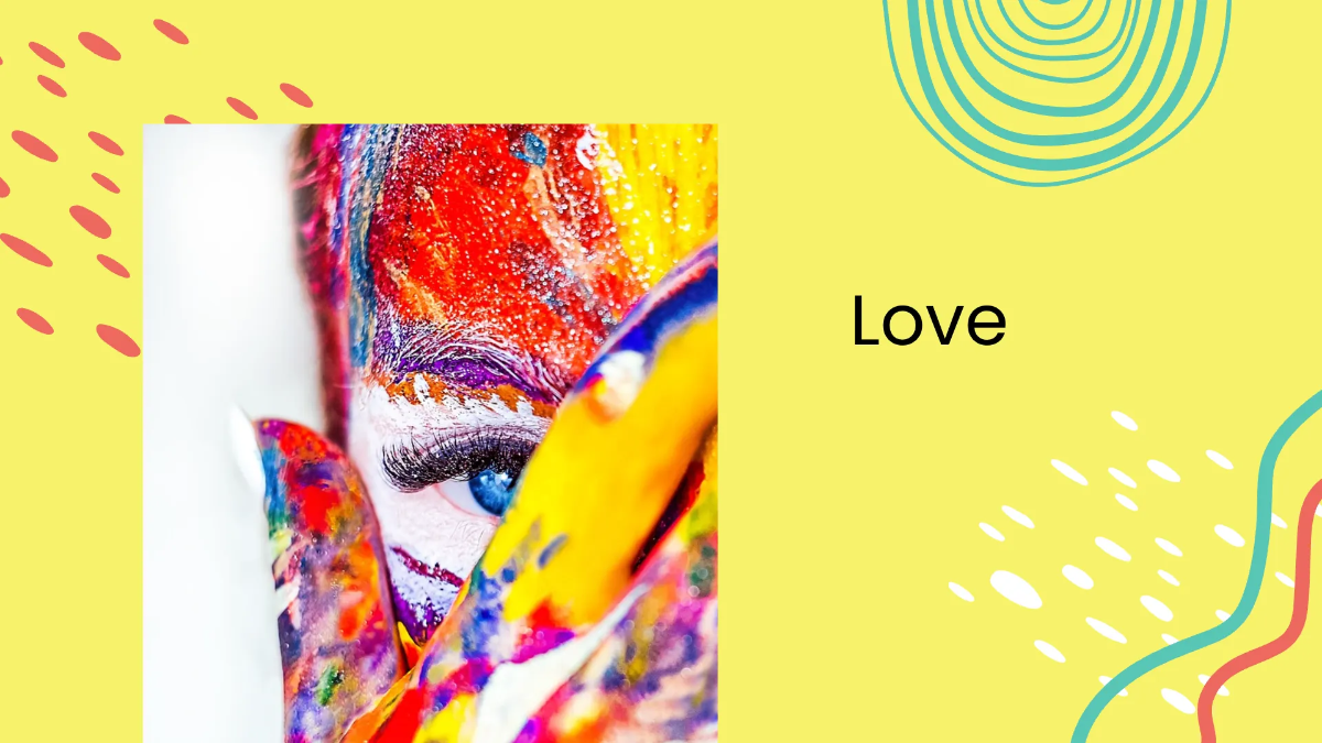 Free One Line Artist Portfolio Presentation Template to Edit Online