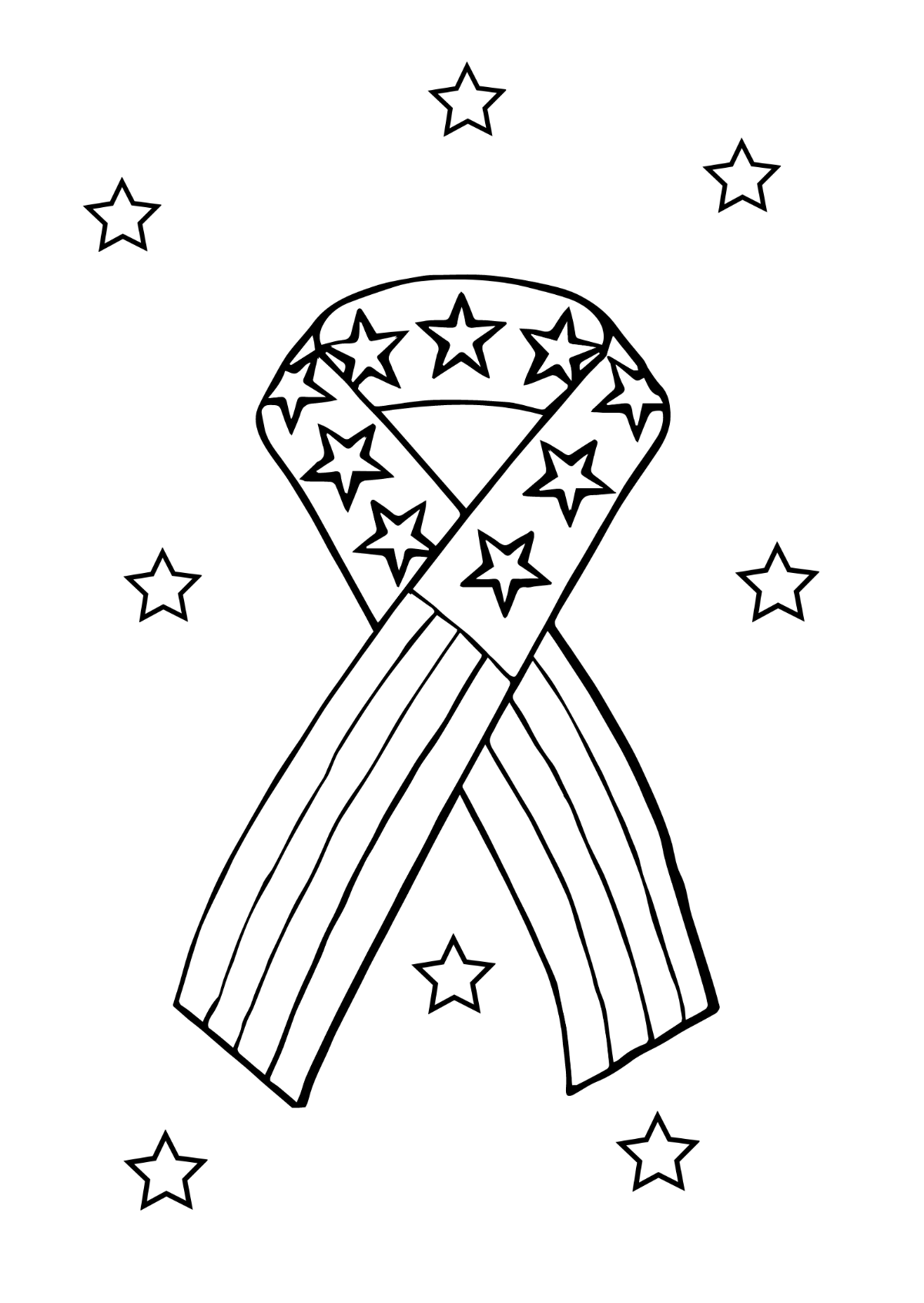 Easy Patriots' Day Drawing Template