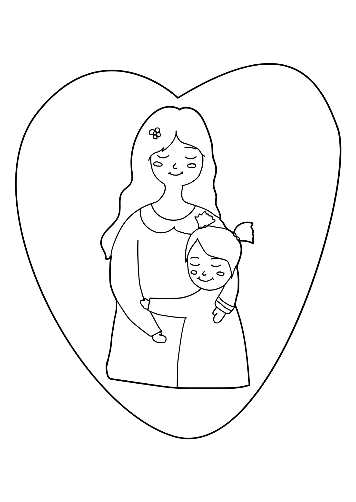 Beautiful Mother's Day Drawing Template