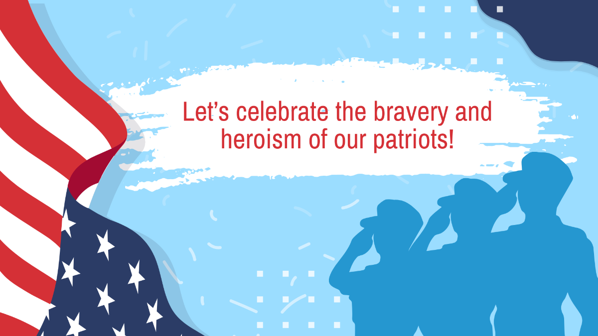 Patriots' Day Wishes Background Template