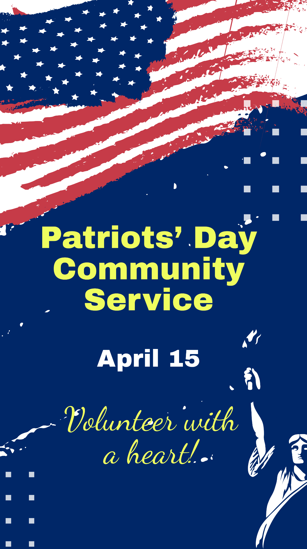 Free Patriots' Day Flyer Background Template