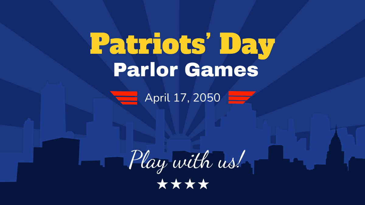 Patriots' Day Invitation Background Template
