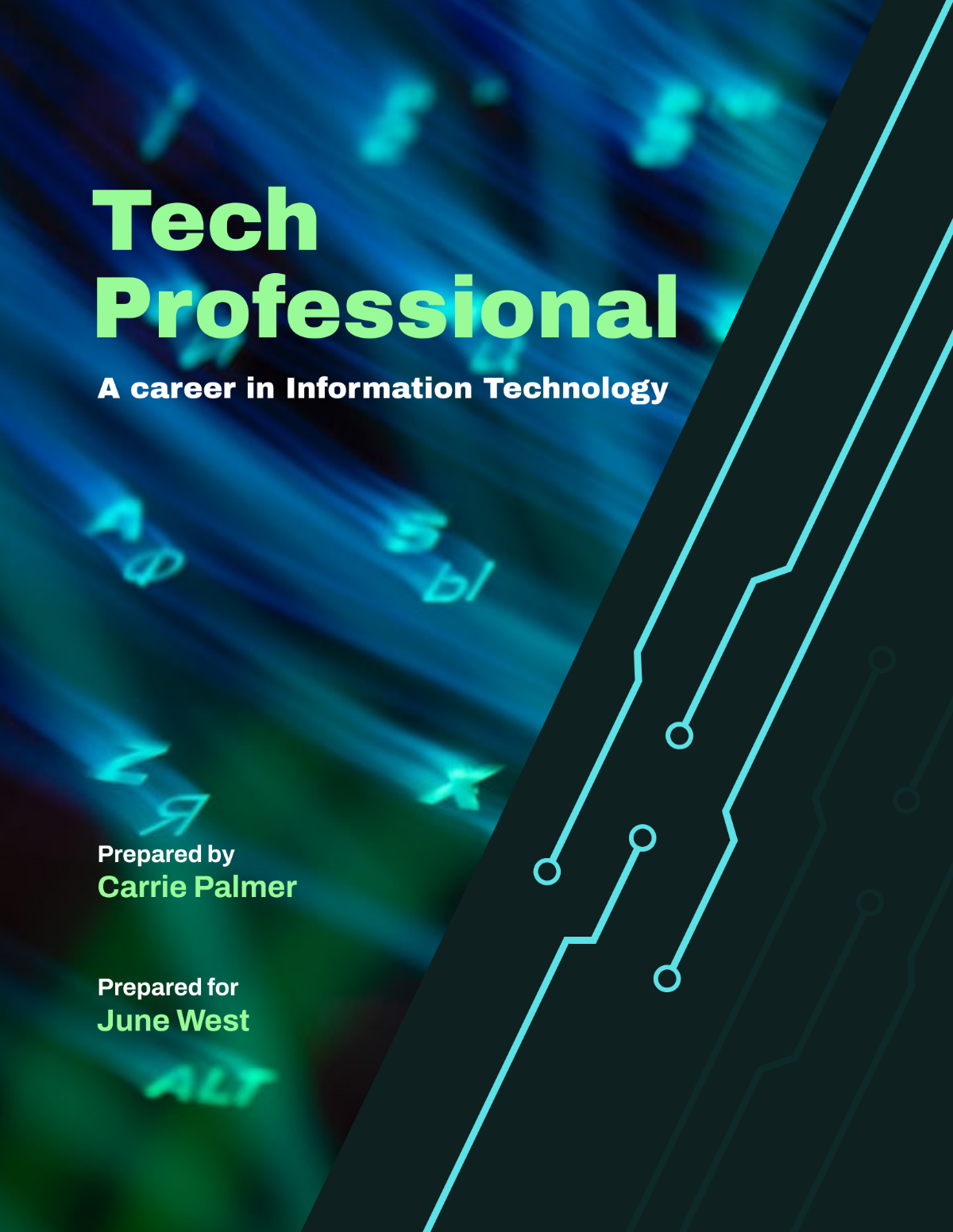 Tech Professional Cover Page Template