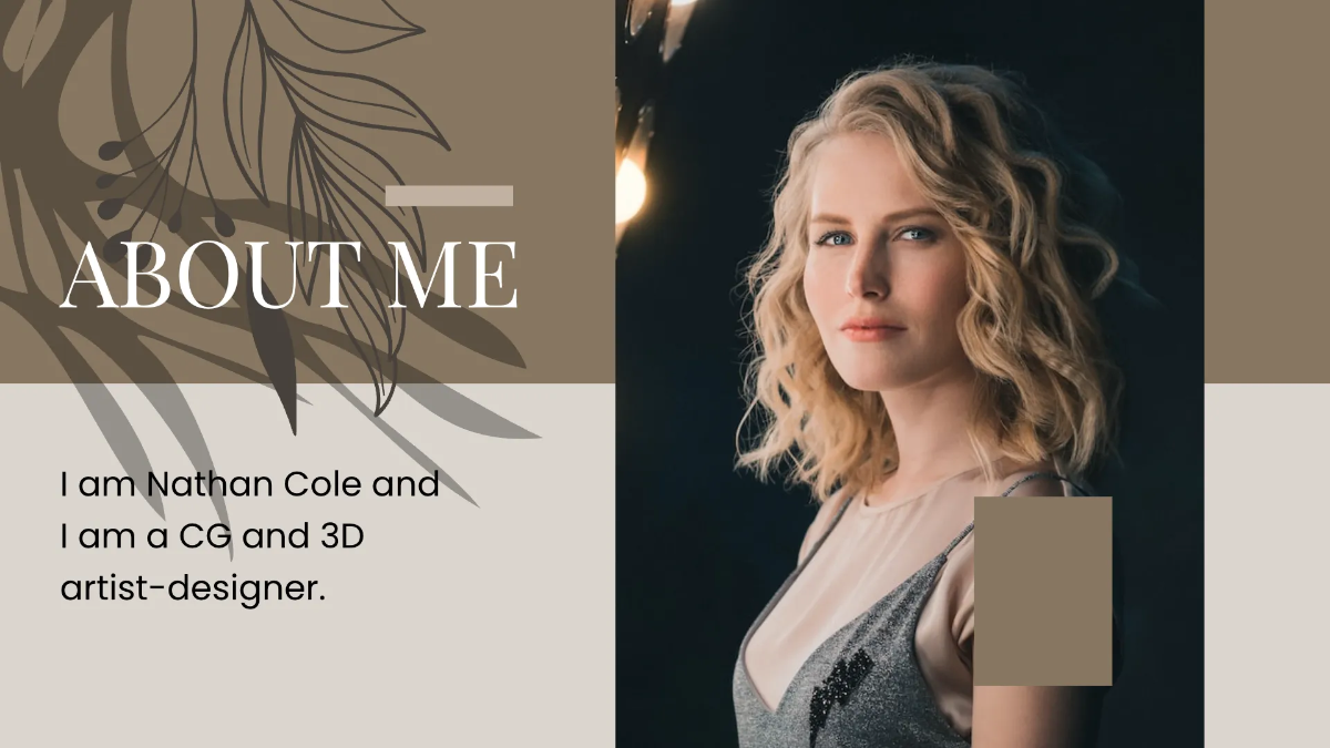 Free NFT Artist Portfolio Presentation Template to Edit Online