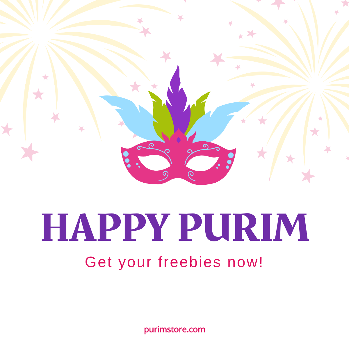 Purim Poster Vector Template