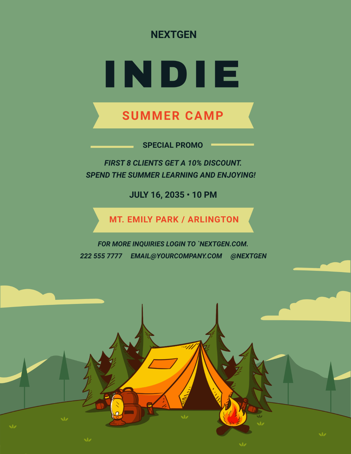 Indie Summer Camp Flyer Template
