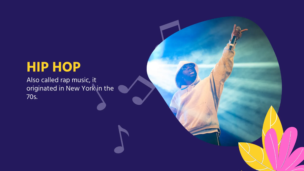 Free Pretty Music Presentation Template to Edit Online