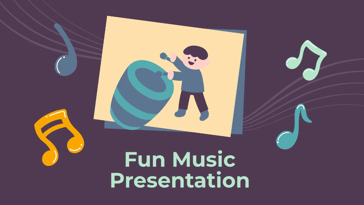 Free Fun Music Presentation Template to Edit Online