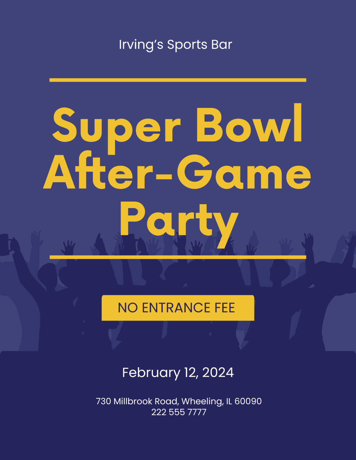 Super Bowl Event Flyer Template - Edit Online & Download