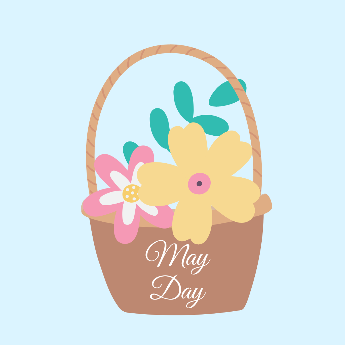 May Day Design Clipart Template