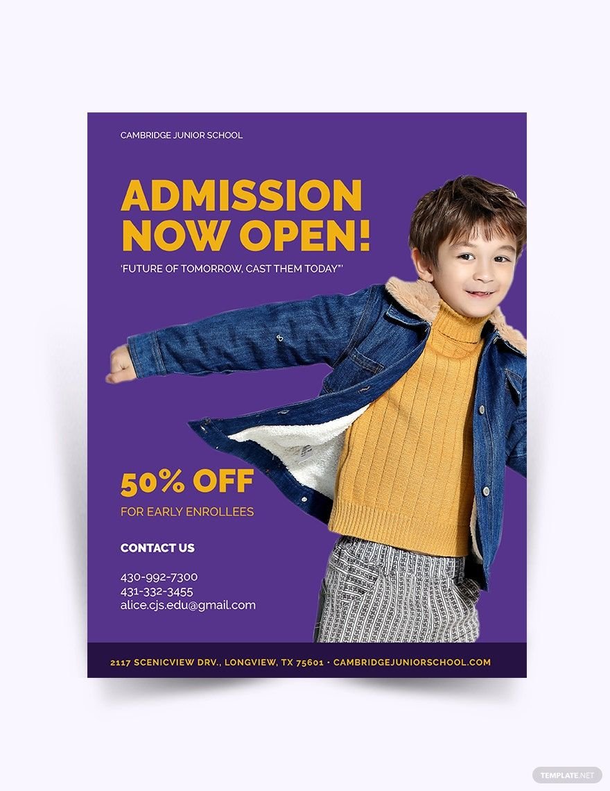 Junior School Promotion Flyer Template