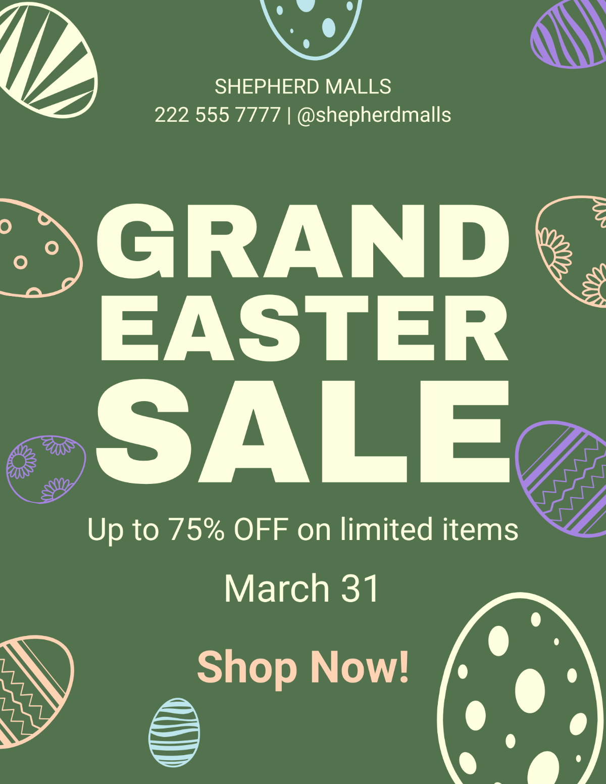 Free Easter Advertising Flyer Template