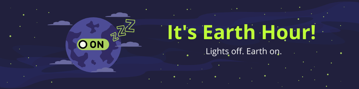 Earth Hour Linkedin Banner Template