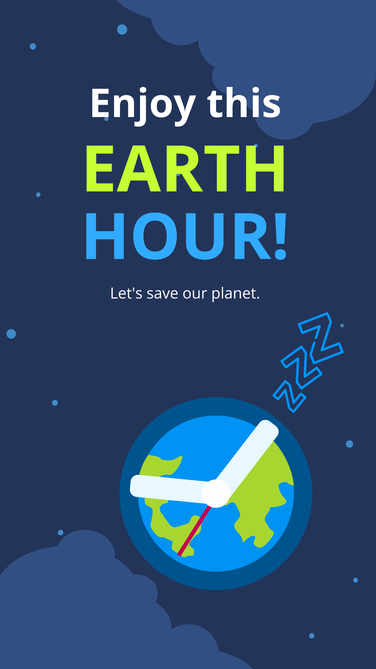 Earth Hour Whatsapp Poster Template