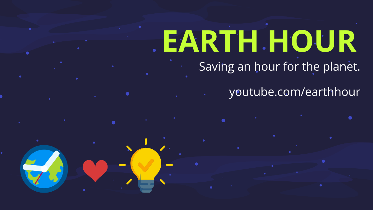Earth Hour Youtube Banner Template