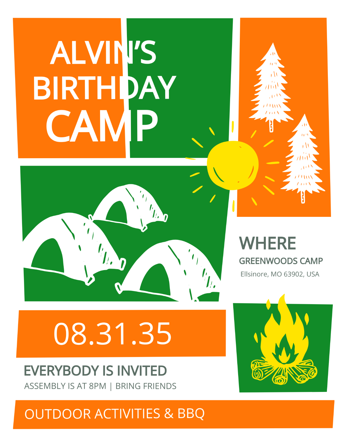 Kid Birthday Event Flyer Template