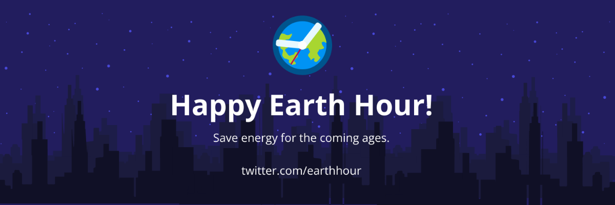 Earth Hour Twitter Banner Template