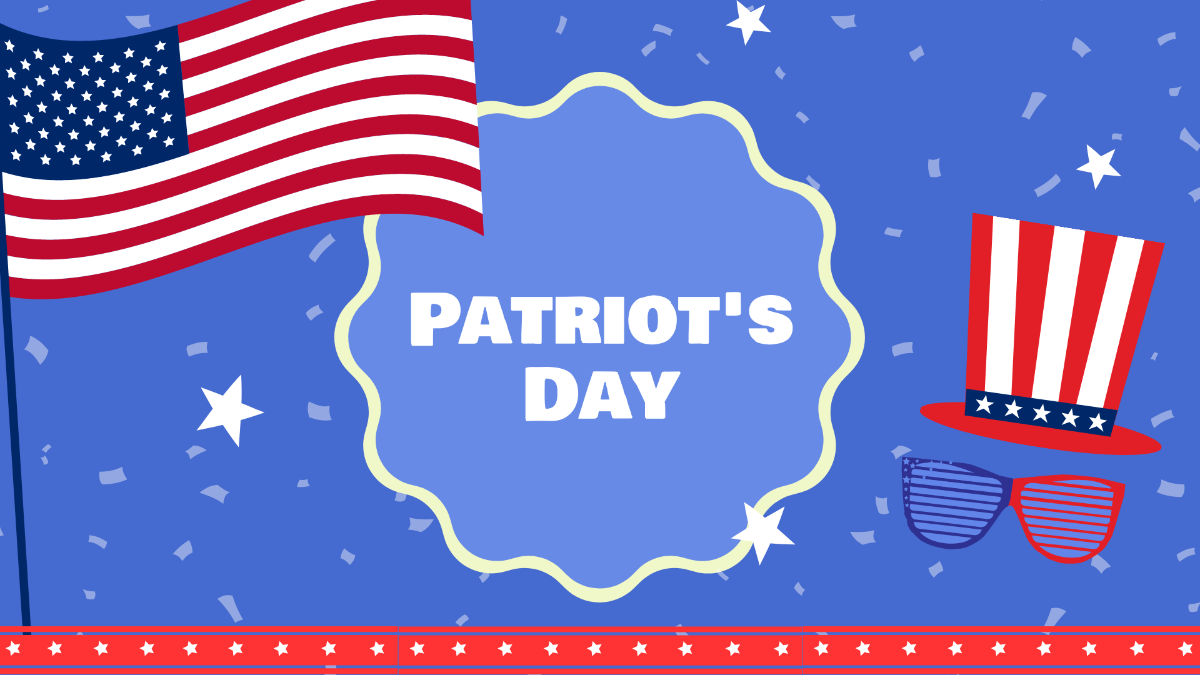 Patriots' Day Colorful Background Template