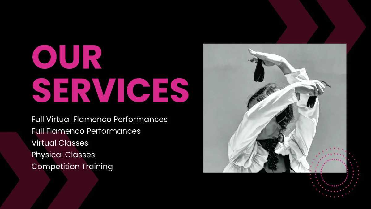 Free Flamenco Artists Agency Presentation Template to Edit Online