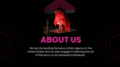 Free Flamenco Artists Agency Presentation Template to Edit Online