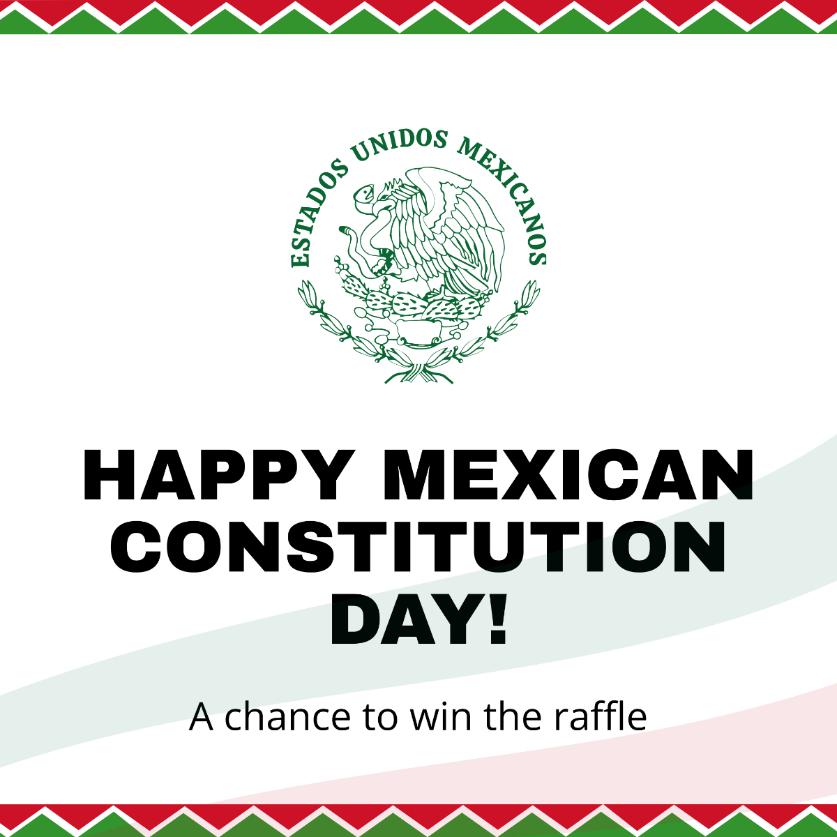 Mexico Constitution Day Poster Vector Template