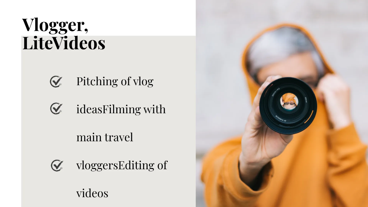 Free Art Vlogger CV Presentation Template to Edit Online