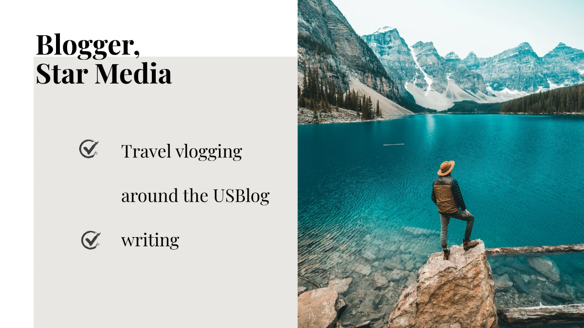 Free Art Vlogger CV Presentation Template to Edit Online