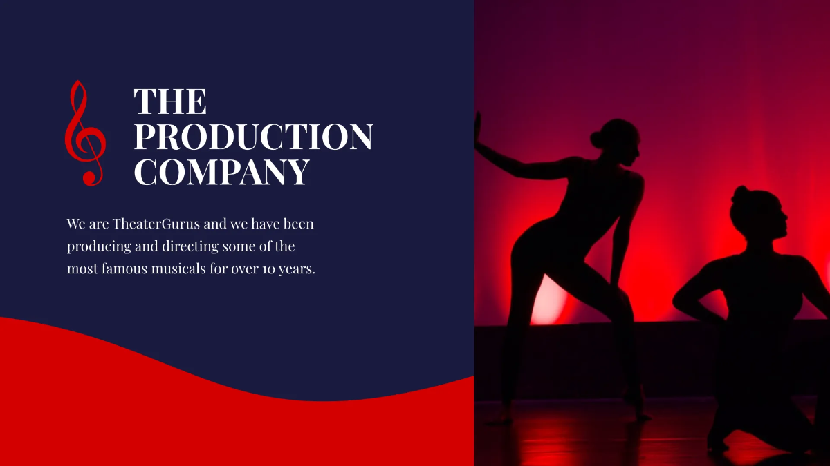 Free Performing Arts School Center Presentation Template to Edit Online
