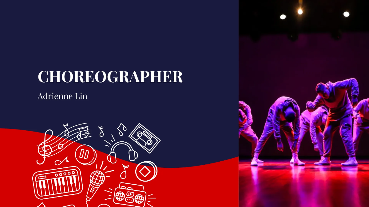 Free Performing Arts School Center Presentation Template to Edit Online